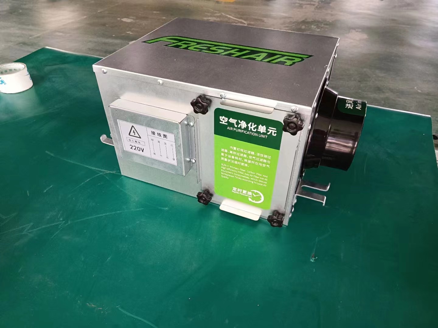 单向流新风机的组成部分